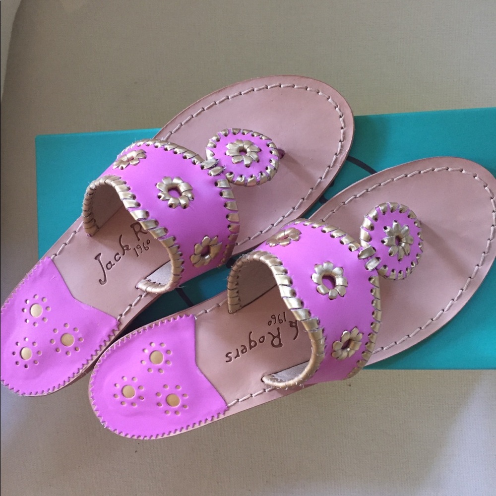 Brand New Never Worn Pink and Gold Jack Rogers